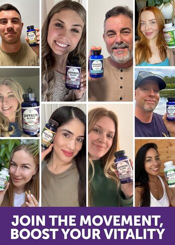 Lunakai USA Made Saffron Supplements for Women & Men 176mg – 8-in-1 Saffron Extract Capsules with Rhodiola & Mucuna for Daily Mood, Focus & Eye Support, Non-GMO, 60ct in Saudi Arabia