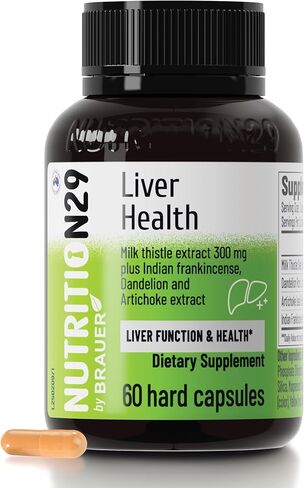 Liver Health Supplement with 300mg Milk Thistle Extract,Liver Cleanse Detox & Repair Support Formula with 85% Silymarin, Dandelion Root, Artichoke & Boswellia,60 Capsules in Saudi Arabia