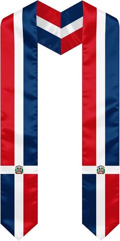 The Dominican Republic Country Flag Graduation Stole, Graduation Sash Scarf for International Students, 2026 Graduation Gifts in Kuwait