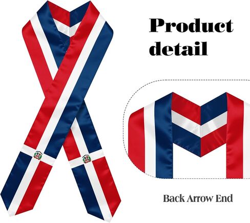 The Dominican Republic Country Flag Graduation Stole, Graduation Sash Scarf for International Students, 2026 Graduation Gifts in Kuwait