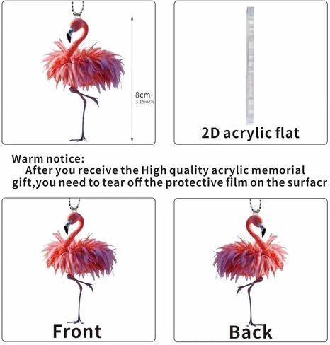 Car Rearview Mirror Hanging Accessories - Gifts for Women, 2 Pack Christmas Ornament & Car Hanging Decoration for Tree, Windows, Door, Table (Flamingo) in Saudi Arabia