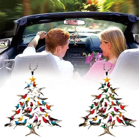 Car Rearview Mirror Hanging Accessories - Gifts for Women, 2 Pack Christmas Ornament & Car Hanging Decoration for Tree, Windows, Door, Table (Flamingo) in Saudi Arabia