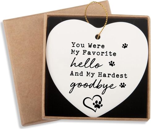 Pet Memorial Ceramic Ornament Keepsake in Memory of Dog - Sympathy Gift for Loss and Bereavement - Pet Remembrance in Saudi Arabia