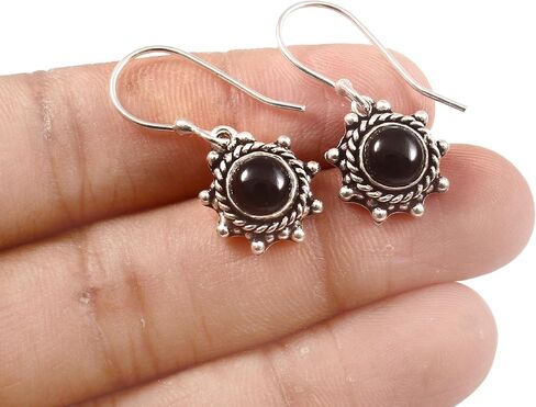 Natural Gemstone 925 Sterling Silver Drop Dangle Earring For Women in Saudi Arabia