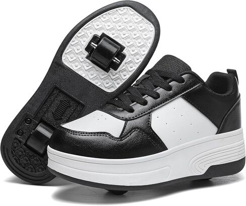 HSQ Roller Skate Shoes for Women Girls with Detachable Wheeled Wheels Fashion Wheelies Sneakers Zapatos con Ruedas Suitable for Beginners in Saudi Arabia