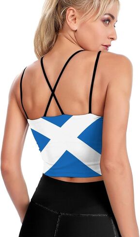 Women's Sport Tank Top Sports Bra Workout Yoga Vest Ukrainian Flag Yoga Top in Saudi Arabia