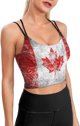 Women's Sport Tank Top Sports Bra Workout Yoga Vest Ukrainian Flag Yoga Top in Saudi Arabia