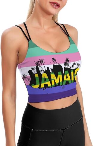 Women's Sport Tank Top Sports Bra Workout Yoga Vest Ukrainian Flag Yoga Top in Saudi Arabia