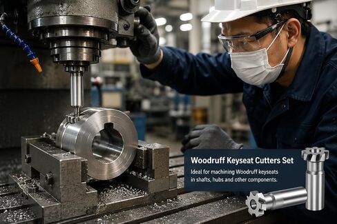 قواطع HSS M2 Woodruff Keyseat تم تعيينها 1/2 "قاطع طحن الأسنان المستقيم المستقيم لقطعة مفاتيح Slot-10pcs in Kuwait
