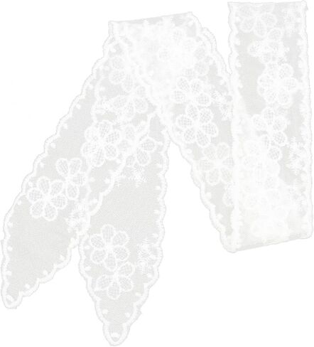 Lightweight Women Lace Scarfs, 55.1'' White Floral Womens Scarves Long Sheer Lace Headband for Women Neck Waist Hair in Kuwait