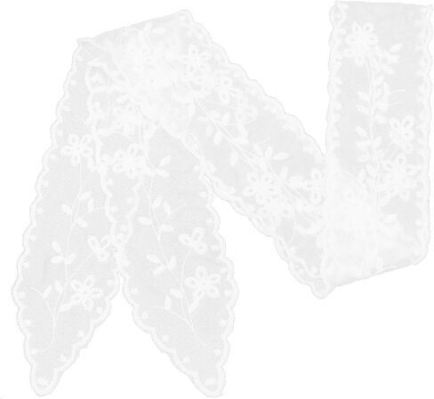 Lightweight Women Lace Scarfs, 55.1'' White Floral Womens Scarves Long Sheer Lace Headband for Women Neck Waist Hair in Saudi Arabia