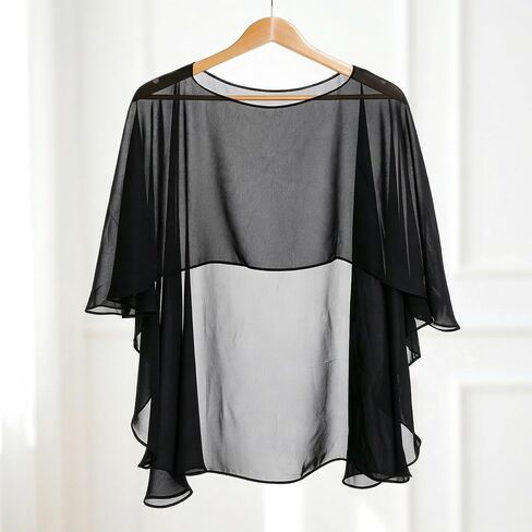 1Pcs Chiffon Shawls and Wraps for Evening Dresses Soft Wraps for Women Wedding Cape Cover Up 1920s Shawl Accessories in Kuwait