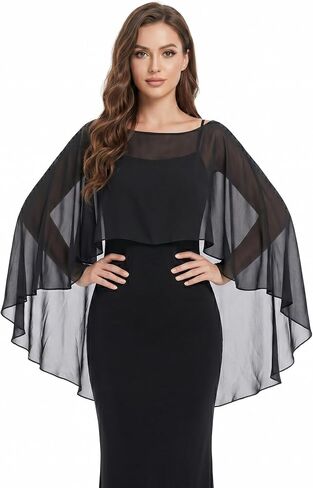 1Pcs Chiffon Shawls and Wraps for Evening Dresses Soft Wraps for Women Wedding Cape Cover Up 1920s Shawl Accessories in Kuwait