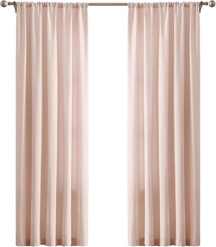 زوج ستائر نافذة Brooklyn Loom مصنوع من القطن الصلب مقاس 50 × 84، ذو طابع موحد، ثقة معتمدة من Oeko-TEX in Kuwait