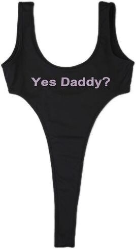 Sexy lingerie for Women Naughty Outfits Yes Daddy Lingerie Set One Piece Slutty Underwire Teddy Bodysuit in Kuwait