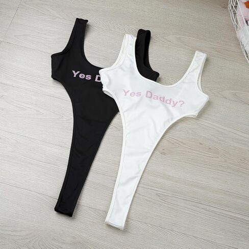 Sexy lingerie for Women Naughty Outfits Yes Daddy Lingerie Set One Piece Slutty Underwire Teddy Bodysuit in Kuwait