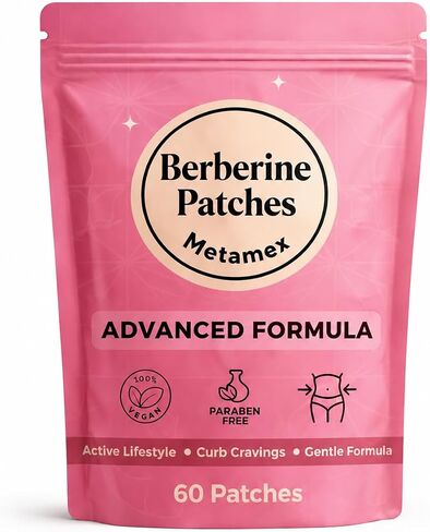 Berberine Patches | Extra Strength Berberine Patch with L-Glutamine, Pomegranate Extract and Cinnamon for Women & Men | 60 Days Supply, Advanced Formula with Natural Ingredients in Kuwait