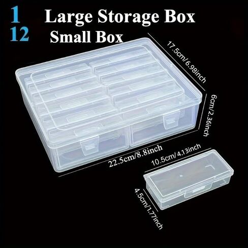 Transparent Portable Storage Box, Multifunctional Handicraft Organizer, Suitable for Jewelry Necklaces Rings, DIY Handmade Rice Beads Finishing Container, Organizer Supplies, Jewelry Chests in Kuwait