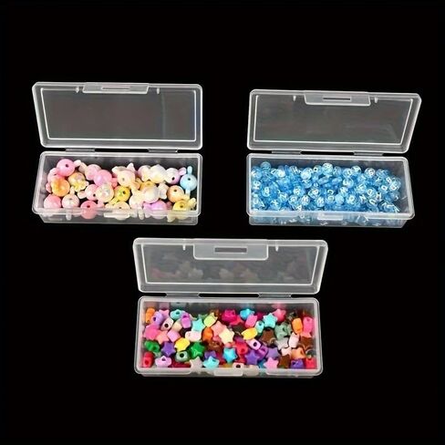 Transparent Portable Storage Box, Multifunctional Handicraft Organizer, Suitable for Jewelry Necklaces Rings, DIY Handmade Rice Beads Finishing Container, Organizer Supplies, Jewelry Chests in Kuwait