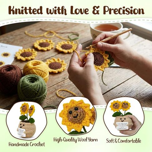 OASSIE Best Friend Birthday Gifts for Women - Friends Bundle, Emotional Support Crochet Sunflower & 4"x4" Ceramic Jewelry Dish Tray - Long Distance Friendship Gifts for Friends Women Bestie BFF Sister in Saudi Arabia