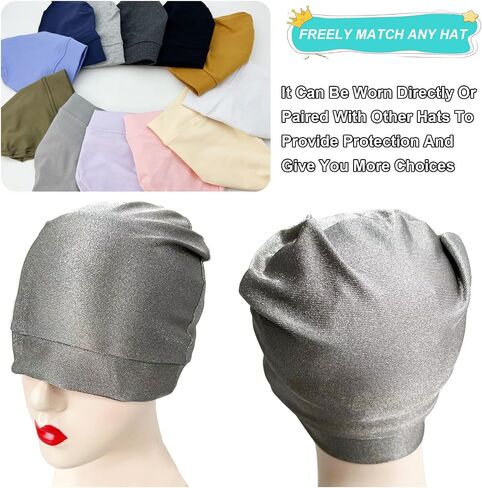 EMF Blocker Hat,Unisex Faraday Hat,Fabric Silver Liner Freely Match Any Beanie,Blocks 99.9% EMF,5G,WiFi,Radiation Protection Cap in Saudi Arabia