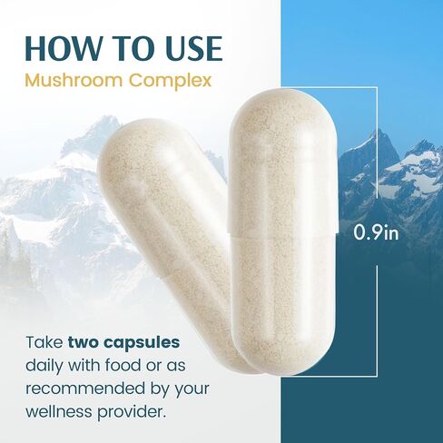 Vykee Nutrition Mushroom Complex – Lion’s Mane, Reishi & Cordyceps | Brain Supplement for Memory & Focus, Immune Support | Vegan, Non-GMO, Gluten-Free | 1,400 mg, 120 Count in Saudi Arabia