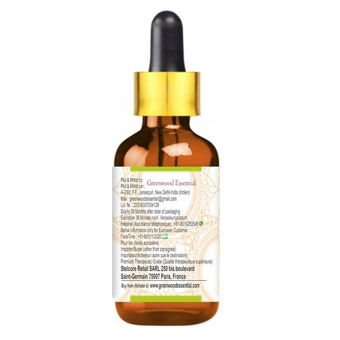Greenwood Essential Babchi (Bakuchi) Oil (Psoralea corylifolia) with Glass Dropper | Cold Pressed | Natural | Undiluted | For Diluting Essential Oils | For Skin & Massage | Unisex | 50ml (1.69 oz) in Kuwait