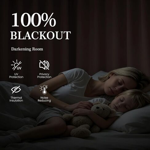 Faux Linen 100% Blackout Curtains for Bedroom,Blackout Curtains 84 inch Long for Living Room Grommet Drapes Insulated Thermal Light Blocking Bedroom,2 Panels,52" W x 84" L,Light Coffee in Saudi Arabia