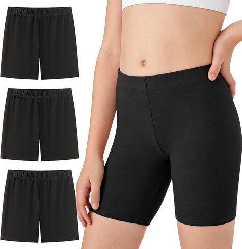 DIPUG Girls Biker Shorts 3 Pack Cotton Bike Shorts for Under Dress Dance in Saudi Arabia