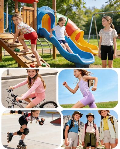 DIPUG Girls Biker Shorts 3 Pack Cotton Bike Shorts for Under Dress Dance in Saudi Arabia