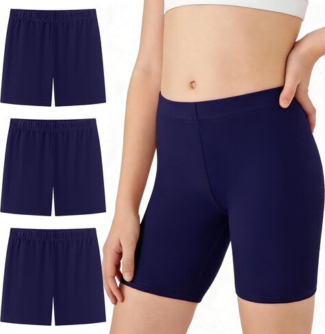DIPUG Girls Biker Shorts 3 Pack Cotton Bike Shorts for Under Dress Dance in Saudi Arabia