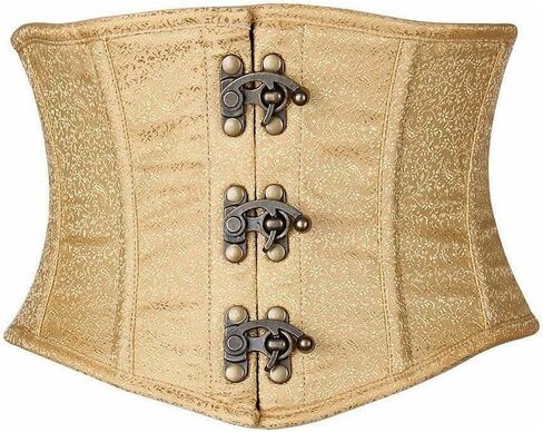 Daisy corsets Women's Top Drawer Brocade Steel Boned Mini Cincher W/Clasps in Saudi Arabia