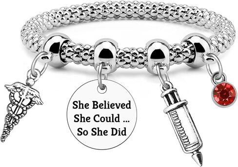 Phlebotomist Bracelet for Woman Phlebotomy Technician Graduation Gift Inspirational Gifts for Her Phlebotomist Graduation Bracelet for Phlebotomy Nurse Doctor Christmas Appreciation Stretch Jewelry in Saudi Arabia
