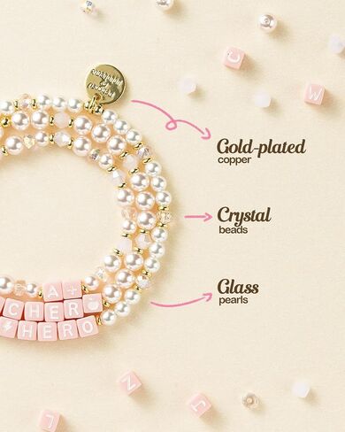DoDoBeads 3pcs Teacher Bracelets for Women and Men, Beaded Teachers Bracelet, Teacher Appreciation Gifts with Gift Box in Saudi Arabia