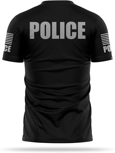13FA Police Men’s Performance Duty Shirt, Lightweight Breathable Stretch Uniform, Moisture-Wicking, Durable Fit Black/Grey in Saudi Arabia
