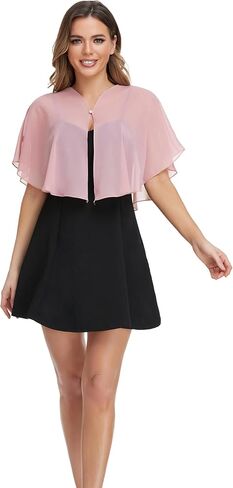 Shawls and Wraps for Evening V Neck Chiffon Shawl for Womens Wedding in Saudi Arabia