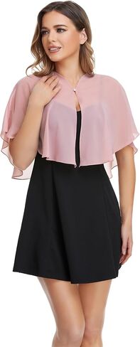 Shawls and Wraps for Evening V Neck Chiffon Shawl for Womens Wedding in Saudi Arabia