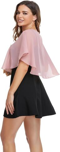 Shawls and Wraps for Evening V Neck Chiffon Shawl for Womens Wedding in Saudi Arabia