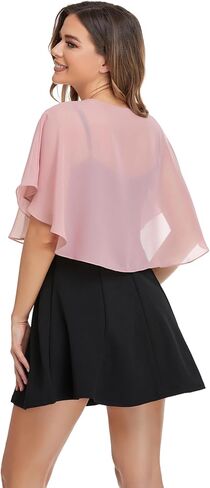 Shawls and Wraps for Evening V Neck Chiffon Shawl for Womens Wedding in Saudi Arabia
