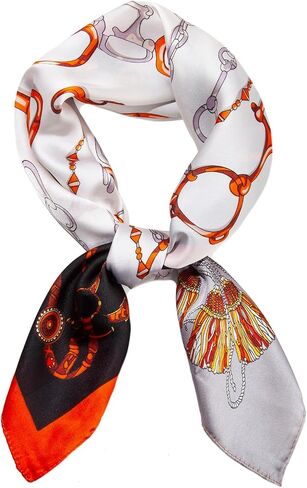 Silk Scarf for Women Neckerchief, Fashional Hair Scarf Wrap Bandanas Head Scarf Purse Handbags Scarves,2 Pieces in Kuwait