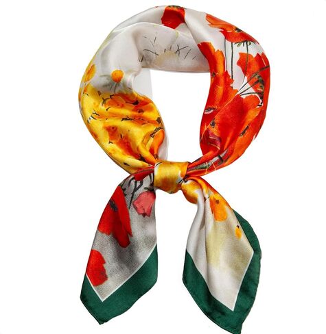 Silk Scarf for Women Neckerchief, Fashional Hair Scarf Wrap Bandanas Head Scarf Purse Handbags Scarves,2 Pieces in Kuwait