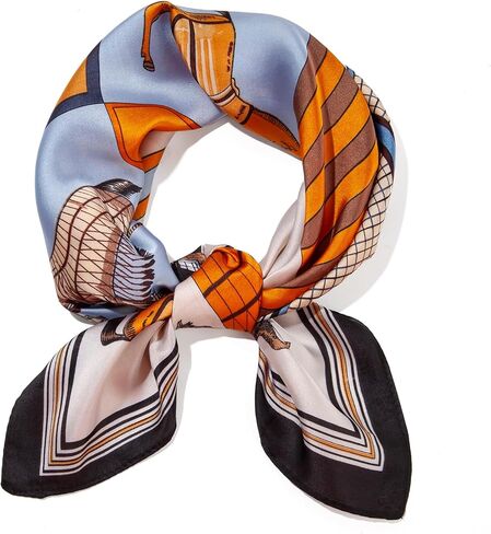 Silk Scarf for Women Neckerchief, Fashional Hair Scarf Wrap Bandanas Head Scarf Purse Handbags Scarves,2 Pieces in Kuwait
