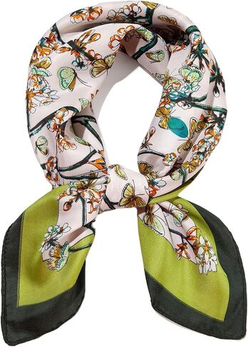 Silk Scarf for Women Neckerchief, Fashional Hair Scarf Wrap Bandanas Head Scarf Purse Handbags Scarves,2 Pieces in Kuwait