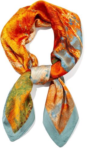 Silk Scarf for Women Neckerchief, Fashional Hair Scarf Wrap Bandanas Head Scarf Purse Handbags Scarves,2 Pieces in Kuwait