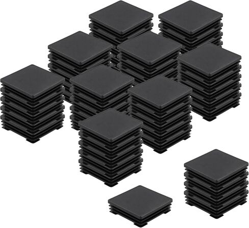 40 PCS 4x4 inch Black Tubing Post End Cap, Square Plastic Hole Plugs, Tube Plastic Hole Plug for Furniture Legs Table Legs Square Tubing Post in Saudi Arabia