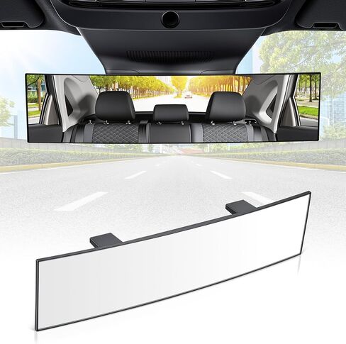 SINGARO Interior Rearview Mirrors, Universal Panoramic Car Rear View Mirror Accessories, Wide Angle Reduce Blind Spot Effectively for Car, Jeep, Truck, Motorcycle, Tractor, ARB, ATV, SUV, RV in Saudi Arabia