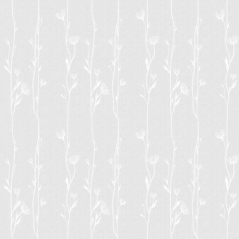 Windowpix 30 x 84 White Seamless Floral Design Frosted Window Film Privacy Static Cling Film UV Filtering Energy Saving in Saudi Arabia