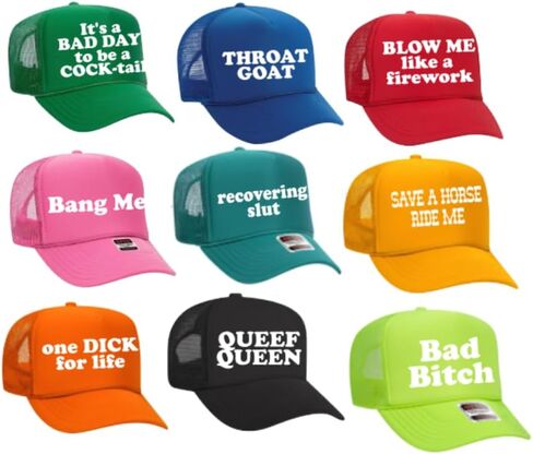 Adult Novelty Trucker Hat, Unisex One Size, Mesh Snapback Cap, Mystery Grab Bag in Saudi Arabia