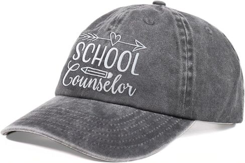 InnoBeta School Counselor Appreciation Gifts, Hat for Women Men for Christmas, Birthday, Adjustable Embroidered Baseball Cap(Grey) in Kuwait
