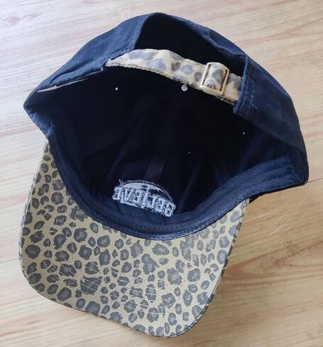 Women Washed Cotton Leopard Baseball Cap Hat Adjustable Sun Uv SPF UPF 50+ Dad Peaked Fashion Outdoor Spring Summer in Saudi Arabia